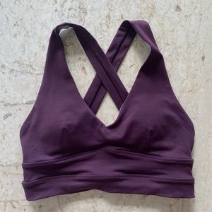 EUC Born Primitive Double Cross Purple Sports Bra sz M